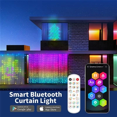 Aplikasi Lampu Tirai LED RGBIC Dan Remote Control